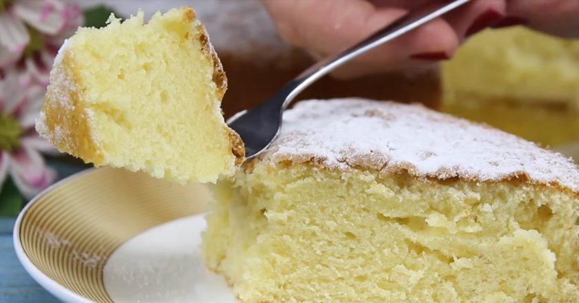 Нежный итальянский пирог «12 ложек» за полчаса: и весы не понадобятся